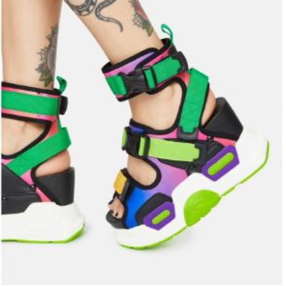 Anthony Wang Mulberry Multi Platform Sandals 7.5